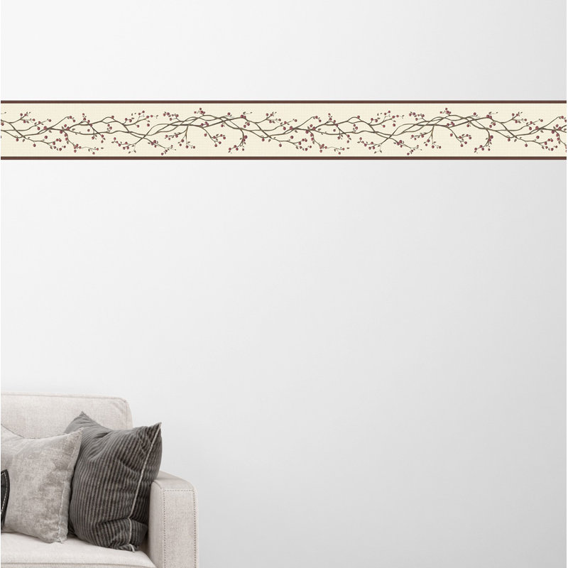 Red Barrel Studio® Peel And Stick Wallpaper Border Retro Red, Beige